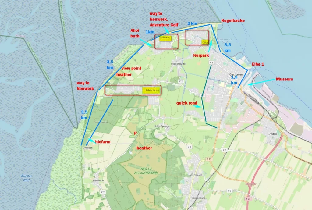 Cuxhaven map / Cuxhaven Karte