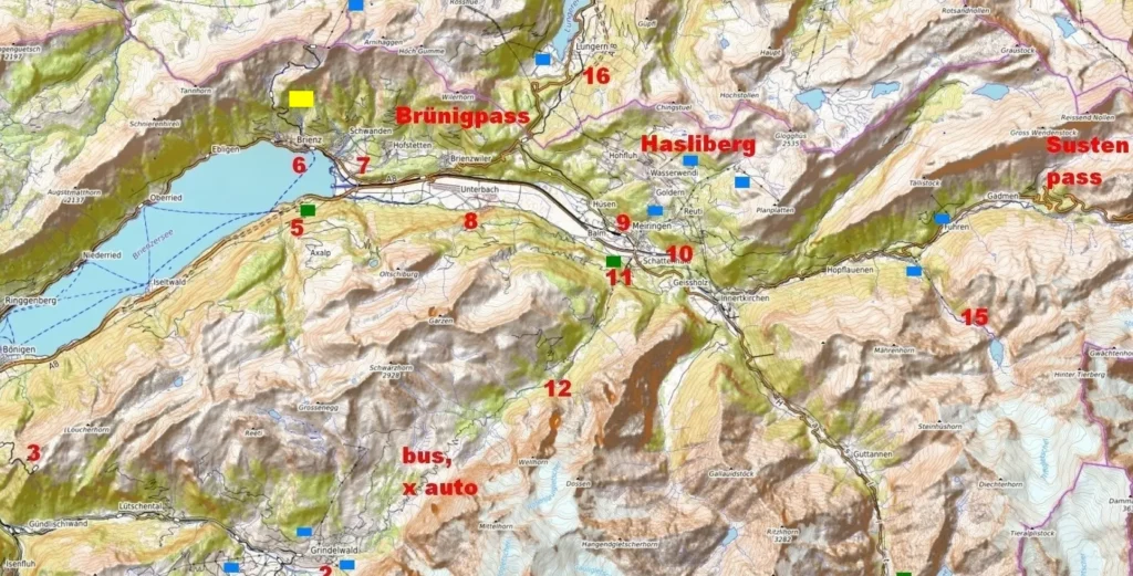 Jungfrau region map