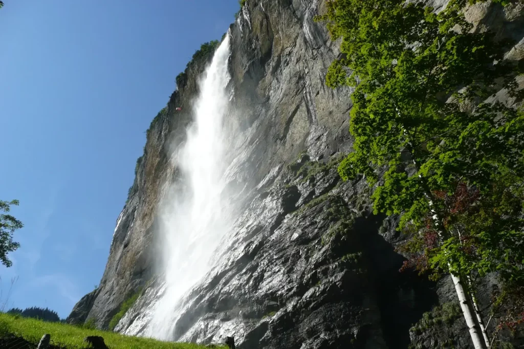 Lauterbrunnen valley waterfalls Staubbach