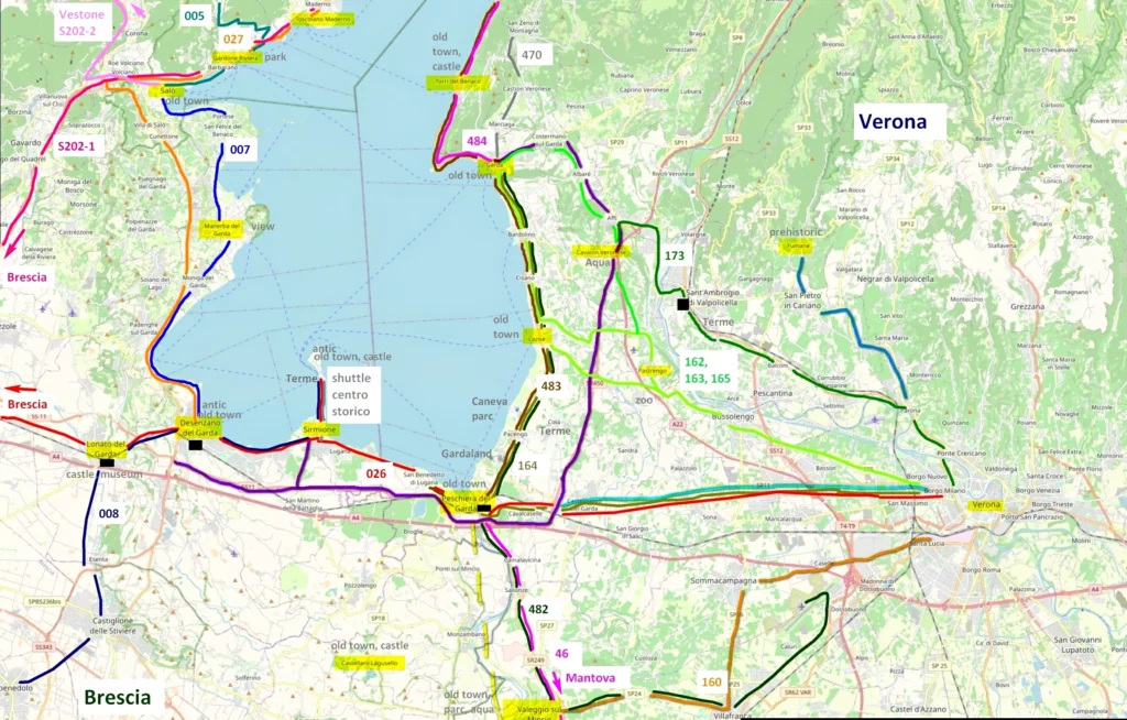 Lake Garda transport map